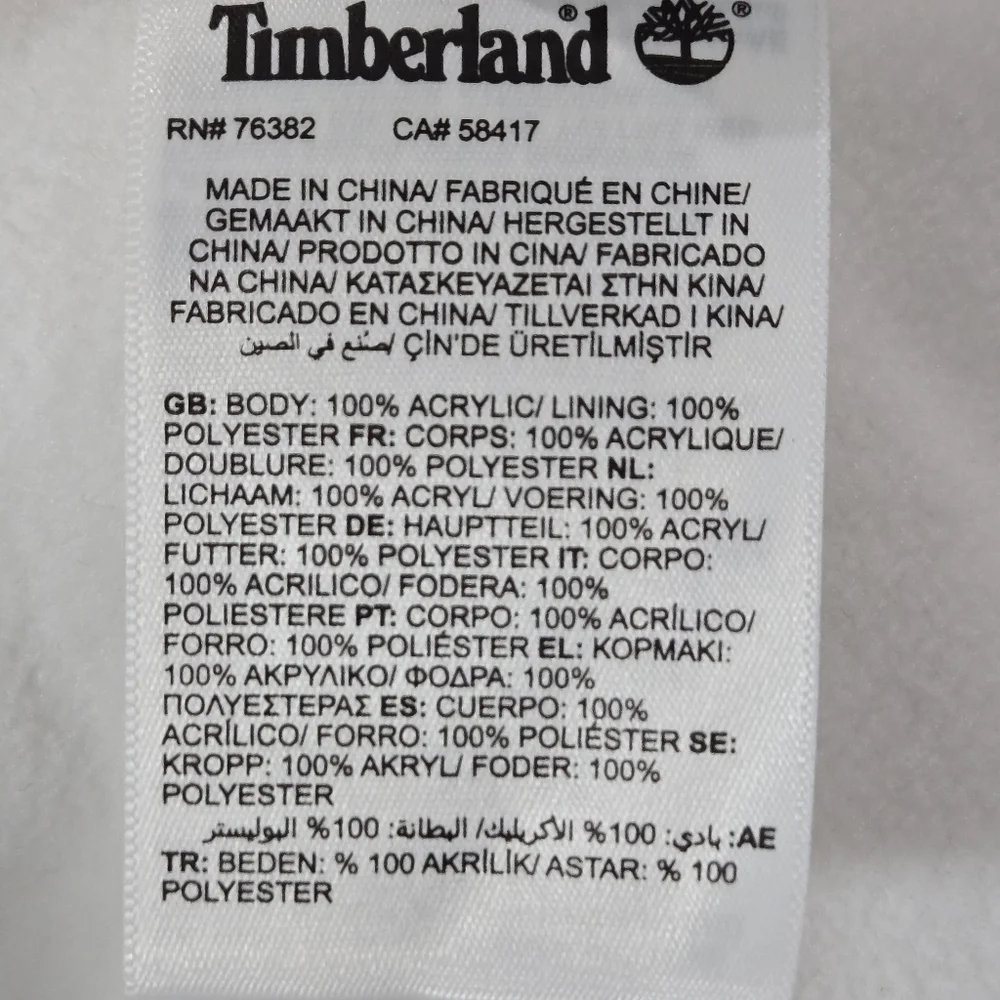 Timberland Knit Scarf with Logo Patch NWOT